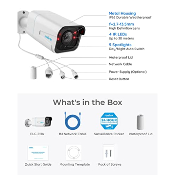 REOLINK RLC-811A 4K Security Camera - 5X Zoom, Night Vision