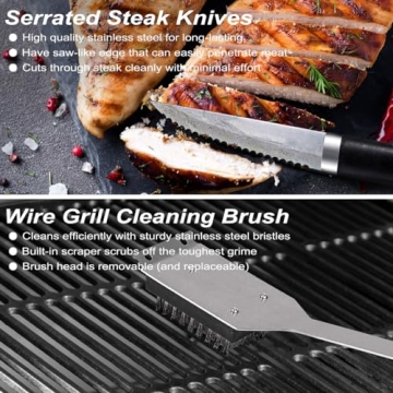 POLIGO 26PCS BBQ Accessories Set for Grilling Enthusiasts