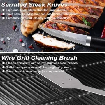 POLIGO 26PCS BBQ Accessories Set for Grilling Enthusiasts
