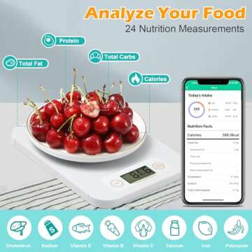 Smart Food Scale - Digital Food Scales Grams and Ounces with Nutritional Calculator, Food Scale for ...