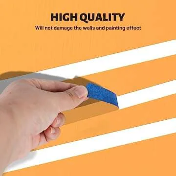 UMETDO Blue Painters Tape Masking Tape Bulk, Blue Tape for Painting Automotive Walls, Paint for Indoors & Outdoors, 0.7 inch Wide x 50 Yards, 200 Yard in Total