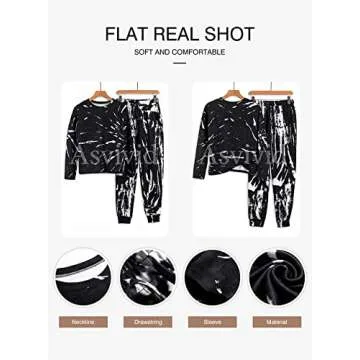 Asvivid Tie Dye Pajamas Set for Comfort and Style