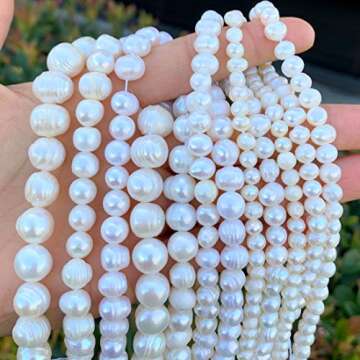 Adabele Natural Freshwater Pearl Loose Beads for Jewelry