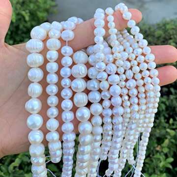 Adabele Natural Freshwater Pearl Loose Beads for Jewelry