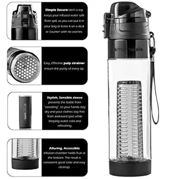 Mami Wata Fruit Infuser Water Bottle - 24 oz Stylish Design