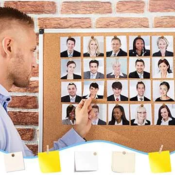 230 Pieces Wood Push Pin Decorative Thumb Tacks Wooden Head Pin Wood Map Tacks Decorative for Cork Boards Bulletin Craft Projects (Mixed Color)