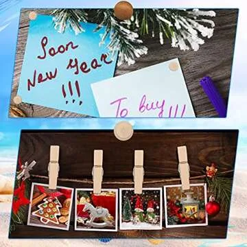 230 Pieces Wood Push Pin Decorative Thumb Tacks Wooden Head Pin Wood Map Tacks Decorative for Cork Boards Bulletin Craft Projects (Mixed Color)