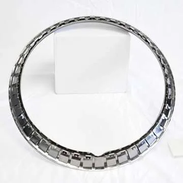 Set of 4 16" SS Chrome 1 1/2" Deep Wheel Trim Rings