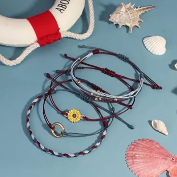 Handmade Sunflower String Bracelets for Trendy Women