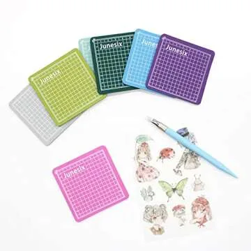 4Pieces Mini Cutting Pad Self Healing Craft Mat Small Sewing Cutting Mat Non-Slip Mini Cut Board for Scrapbooking Quilting Sewing Accessories