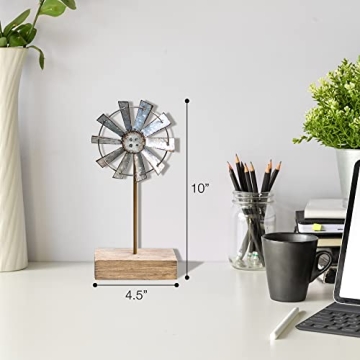 CWI Gifts 10 Inch Windmill Decor for Farmhouse Styling