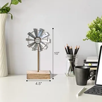 CWI Gifts 10 Inch Windmill Decor for Farmhouse Styling