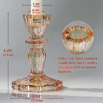 Simeitol Glass Candlestick Holders Bulk, 6PCS Gold Taper Candle Holders for Table Centerpiece, Gold Tall Candle Stick Holder Stand for Wedding Decorations, Birthday, Christmas Table Decor