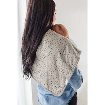 Copper Pearl Premium Baby Burp Cloths - 3-Pack Large Cotton Burp Cloths, Extra Soft Spit Up Rags with 3 Absorbent Layers, Perfect for Baby Boy and Baby Girl Gifts (21" x 10" Size, Alta Set)