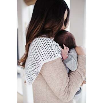 Copper Pearl Premium Baby Burp Cloths - 3-Pack Large Cotton Burp Cloths, Extra Soft Spit Up Rags with 3 Absorbent Layers, Perfect for Baby Boy and Baby Girl Gifts (21" x 10" Size, Alta Set)