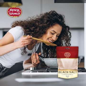 Spicy World Kala Namak Indian Black Salt 14 oz - Vegan, Pure, Unrefined, Non-GMO & Natural