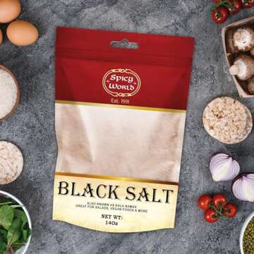 Spicy World Kala Namak Indian Black Salt 14 oz - Vegan, Pure, Unrefined, Non-GMO & Natural