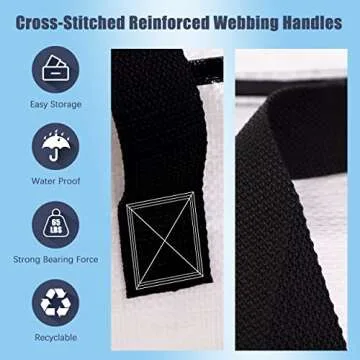 HOMESURE Extra Large Moving Bags - 4 Pack Durable Storage Totes