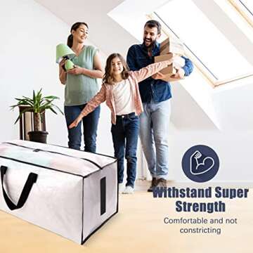 HOMESURE Extra Large Moving Bags - 4 Pack Durable Storage Totes