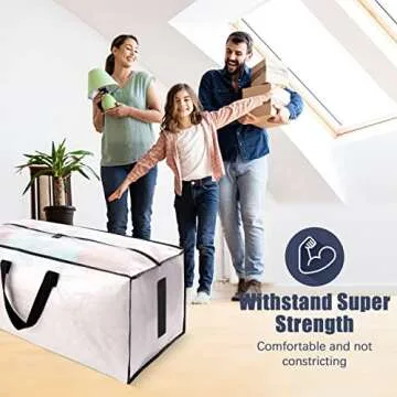 HOMESURE Extra Large Moving Bags - 4 Pack Durable Storage Totes