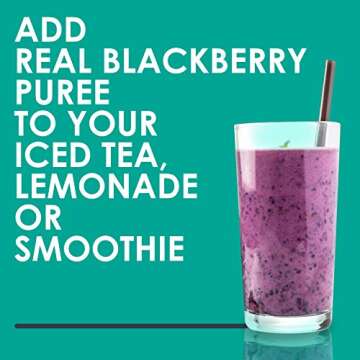 Funkin Blackberry Puree | 100% Real Fresh Fruit Juice for Cocktails, Drinks, Smoothies, Cooking 2.2 lbs with No Added Preservatives or Flavorings | Gluten Free