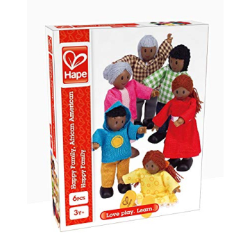 Hape African American Doll House Family Set - 6 Pieces