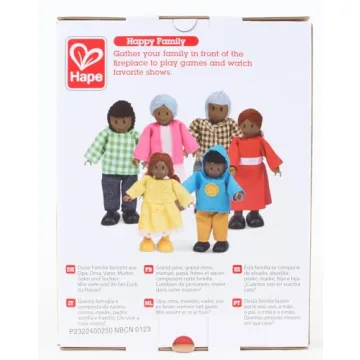 Hape African American Doll House Family Set - 6 Pieces