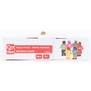 Hape African American Doll House Family Set - 6 Pieces