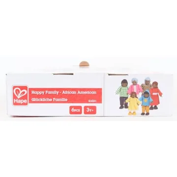Hape African American Doll House Family Set - 6 Pieces