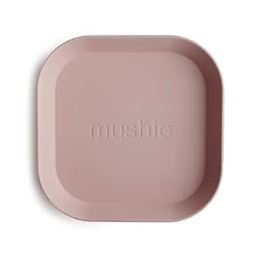 Mushie Kids Dinnerware Plates - Set of 2, Blush