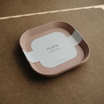 Mushie Kids Dinnerware Plates - Set of 2, Blush