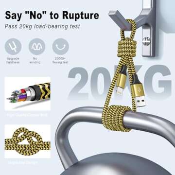 SHUSEL for iPhone Charger 3 Pack 6FT USB Lightning Cable MFi Certified Fast Charging Nylon Braided for iPhone Charger Cord Compatible with iPhone 14 Plus 14 pro max 13 12 11 XS X XR 8 Plus 7 6 SE 5s