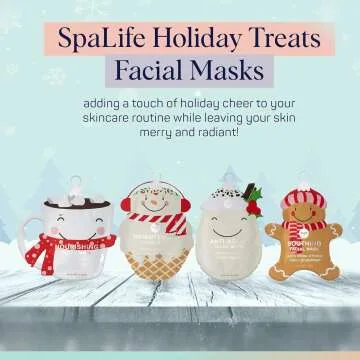 Holiday Treats Facial Masks - 12-Pack for Festive Skin
