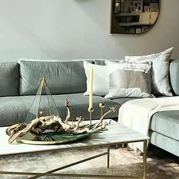 Luvong Textured Taper Gold Candlestick Holders Set of 4