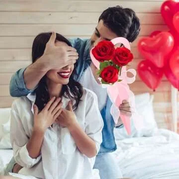 Olgaa 36 Counts Flower Bouquet Bags Valentines Heart Box Single Flower Sleeves Love Floral Wrapping Paper Gift for Valentine's Day Mother's Day Birthday Anniversary Party