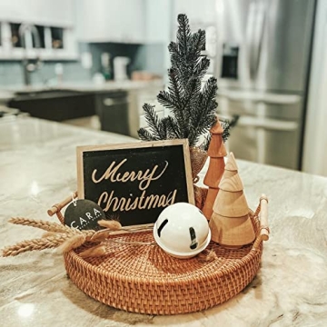 Handmade Rattan Coffee Table Tray for Boho Decor