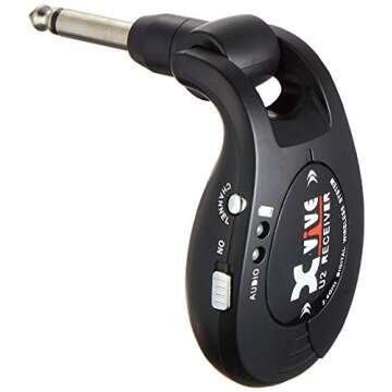 Xvive U2 Wireless Guitar System Rechargeable 2.4GHz Guitar Wireless Transmitter and Receiver for Electric Guitar Bass Violin Keyboard