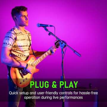 Xvive U2 Wireless Guitar System Rechargeable 2.4GHz Guitar Wireless Transmitter and Receiver for Electric Guitar Bass Violin Keyboard