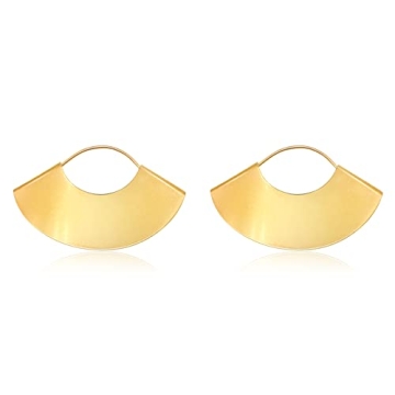 Lightweight Boho Bohemian Fan Earrings for Women Geometric Dangle Drop Half Round African Tribal Eth...