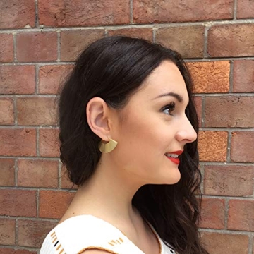 Stylish Lightweight Boho Fan Earrings for Women 1.6x1"