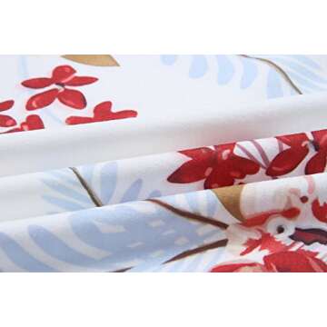 ECOWISH Womens White V-Neck Lace Mini Dress