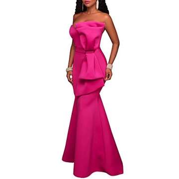 Elegant MAYFASEY Strapless Cocktail Maxi Dress for Women