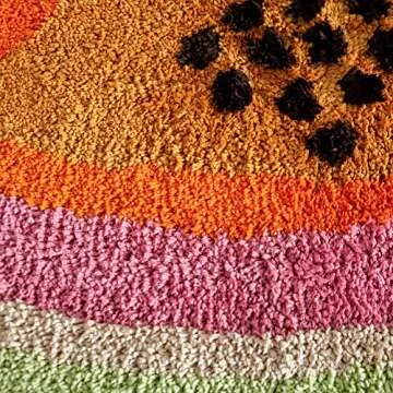 ZSCYD-yingda1992 Passion Fruit Shaped Rug Fruits Bath Mat Area Rug Non-Slip Bathroom Door Mat for Bedroom Bathroom Kitchen Cartoon Area Rug for Bathroom Soft Bathmat Home Decor (18.5x25.6in)