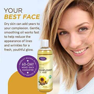 Life-flo Carrier Oil | 16oz (Pure Sunflower Oil)