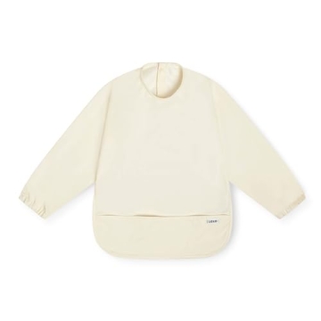 Lalo Smock Bib - Long Sleeve Baby Bib, Elastic Cuffs for Comfort, Large Catch-All Pocket, Waterproof...