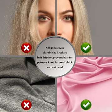 Natural Mulberry Silk Pillowcase for Hair and Skin Standard Size 20"X 26" Case with Hidden Zipper Soft Breathable Smooth Cooling Silk Pillow Covers for Sleeping(Pink,1Pcs)