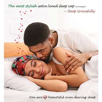 Stylish Adjustable Satin Cap for Curly Hair - Perfect Sleepwear for all Sizes