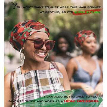 Adjustable Satin Cap for Curly Hair - Stylish Sleep Wear