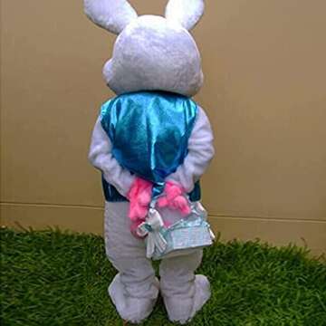MatGui Easter Rabbit Bunny Costume Rabbit Mascot Costume Adult Size Fancy Dress