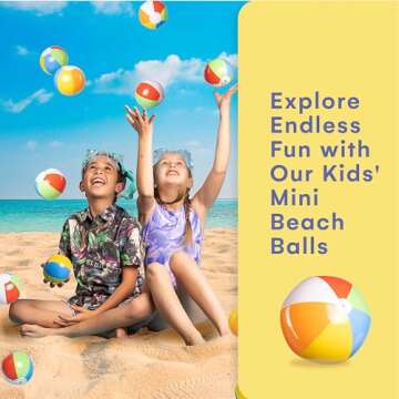Top Race Mini Beach Balls for Kids Pack of 25 - Pool Toys and More
